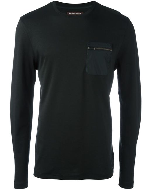 Michael Kors zipped pocket longsleeved T-shirt Medium Cotton