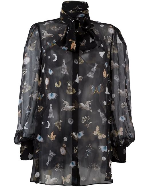 Alexander McQueen Obsession print blouse 40 Silk