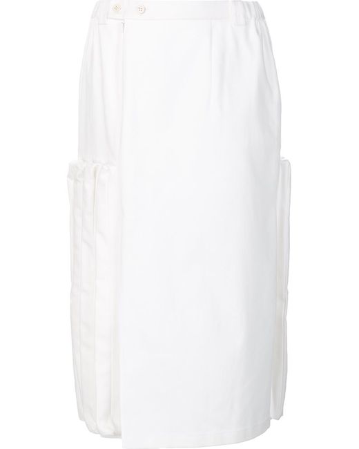 Julien David straight skirt Medium Silk/Cotton/Polyurethane