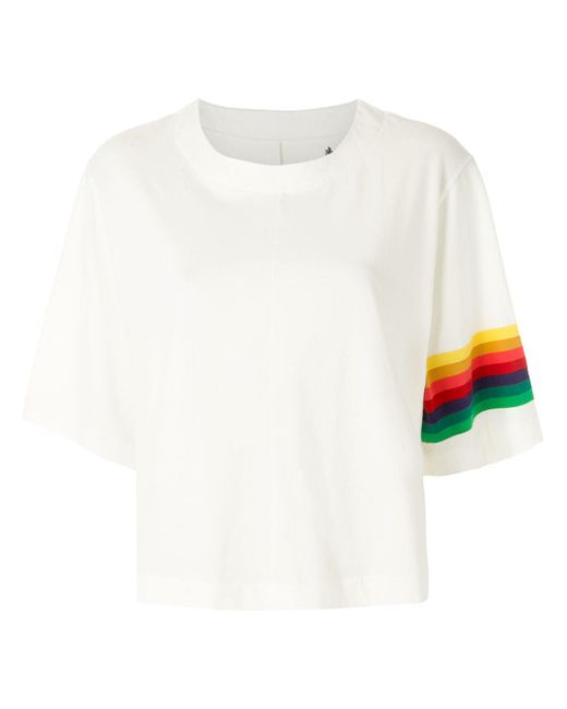Osklen color stripes cropped blouse