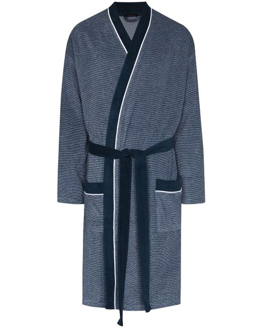 Schiesser striped belted robe