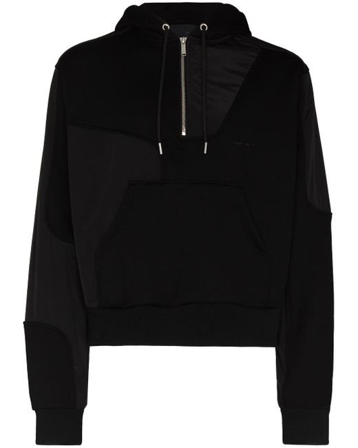 Heliot Emil contrasting-panel cotton hoodie