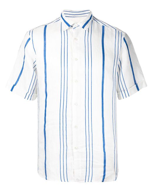 Peninsula Swimwear vertical striped turn-up sleeve shirt