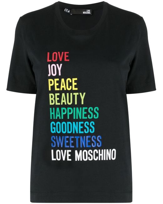 Love Moschino logo-print short-sleeved T-shirt