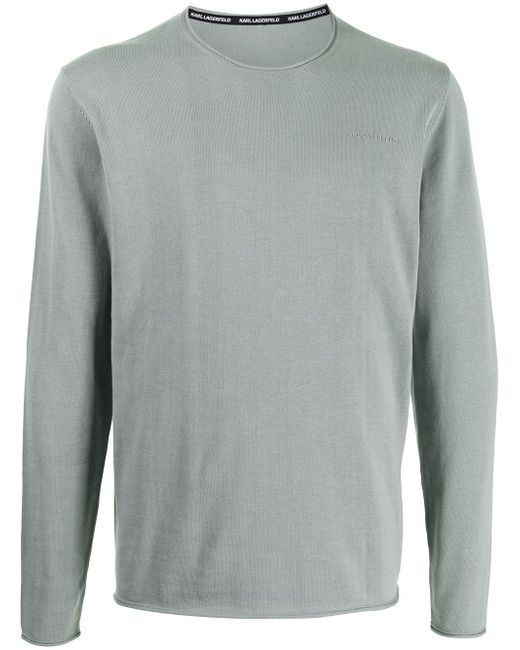 Karl Lagerfeld logo-print long-sleeved T-Shirt