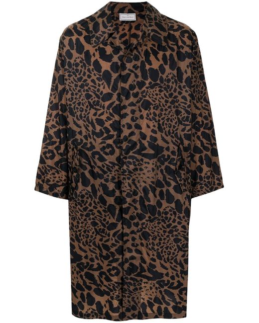 Pierre-Louis Mascia leopard-print trench coat