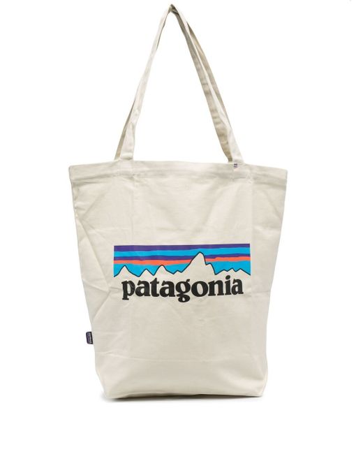Patagonia logo print tote bag