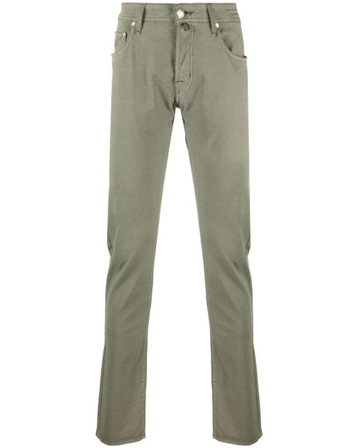 Jacob Cohёn logo-patch chino trousers