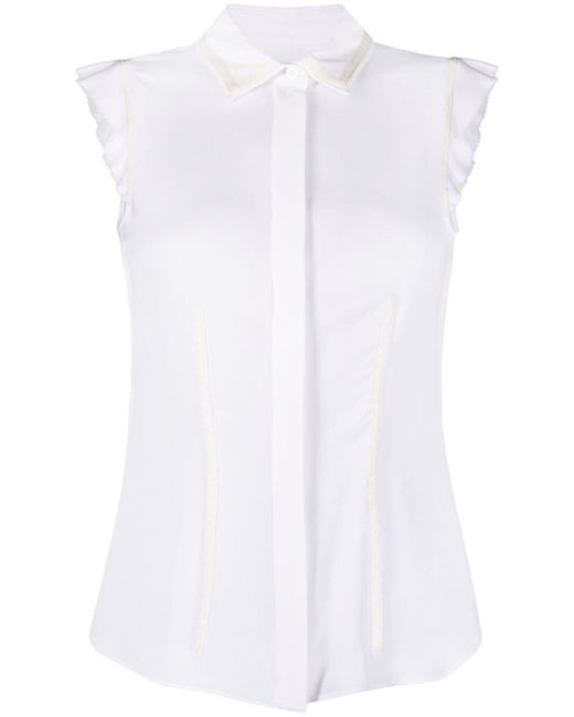 Moschino inside-out effect sleeveless shirt