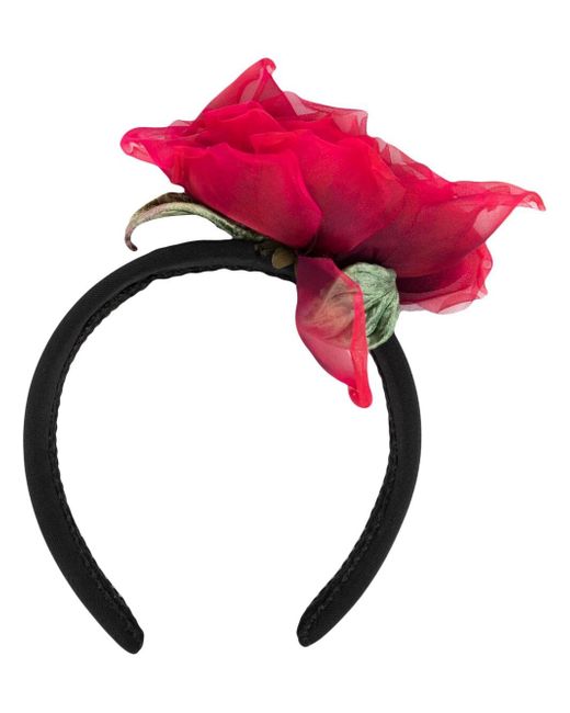 Dolce & Gabbana flower-embellished silk headband