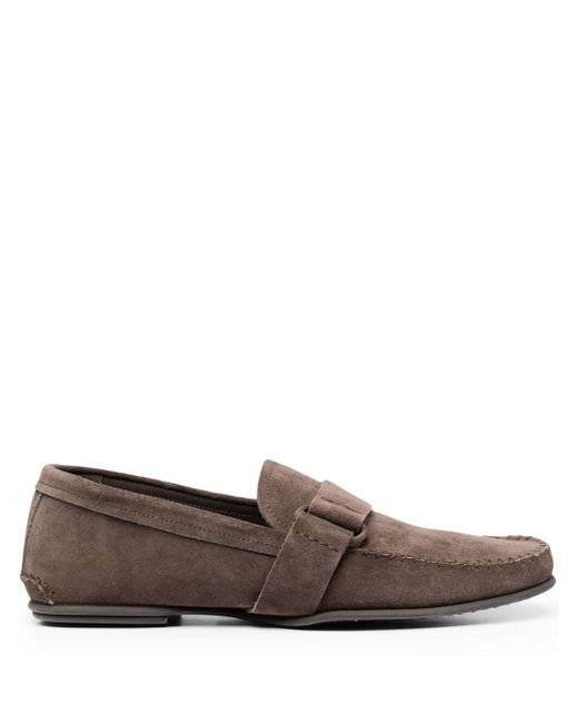 Officine Creative suede side-buckle loafers