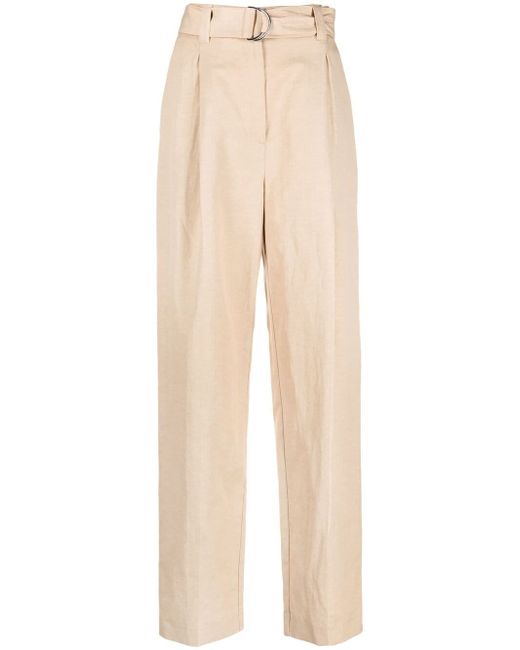 Msgm belted straight-leg trousers