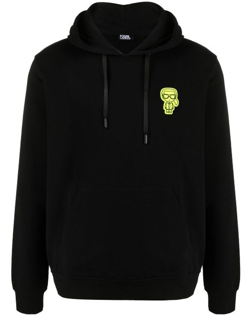 Karl Lagerfeld Ikonik appliqué-logo hoodie