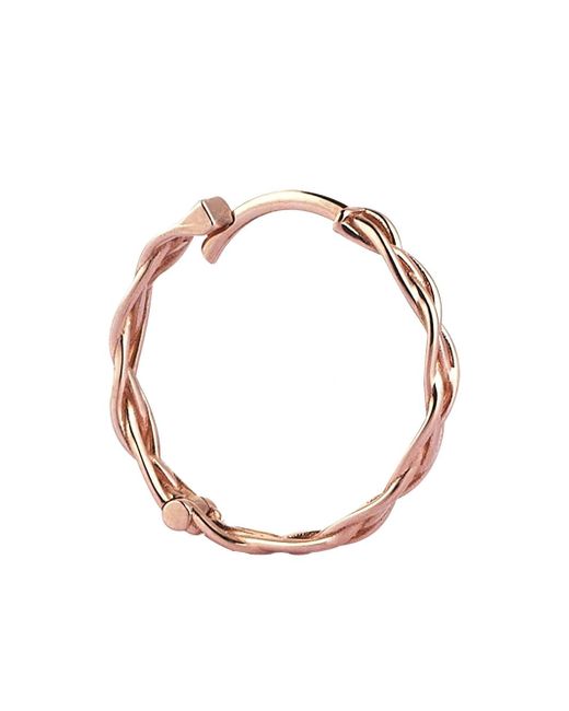 Kismet by Milka 14kt rose gold plain braided hoop earrings