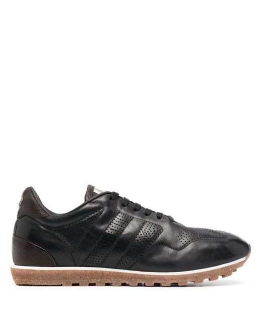 Alberto Fasciani panelled low-top leather sneakers