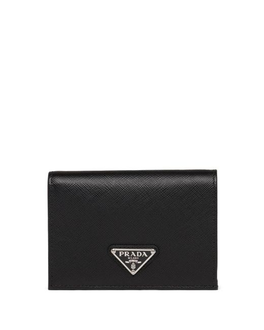 Prada triangle logo rectangle wallet