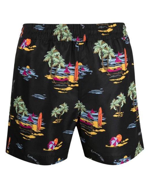Carhartt Wip tropical-print swimming trunks