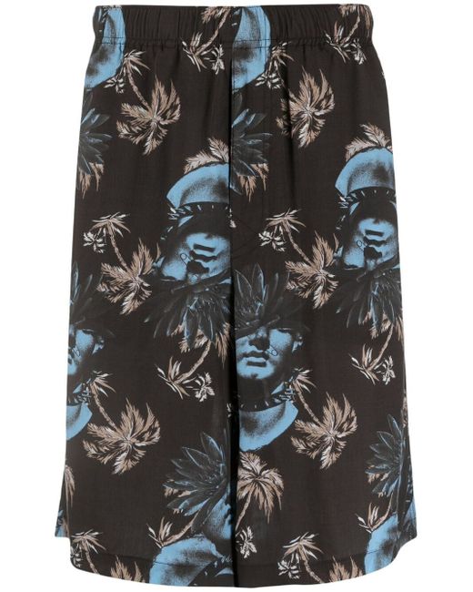 Undercover rose-print Bermuda shorts
