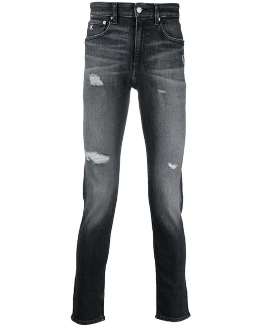 Calvin Klein Jeans distressed skinny-fit jeans