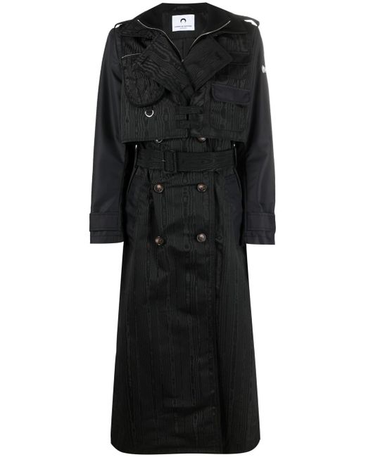 Marine Serre moire panelled trench coat