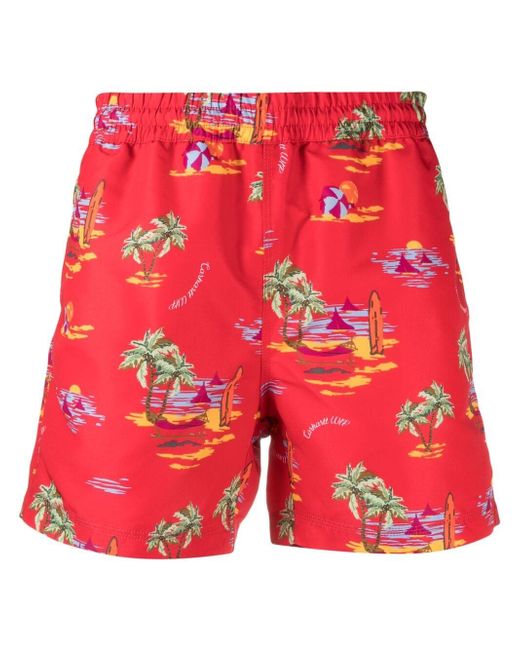 Carhartt Wip Hawaiian-print swim shorts