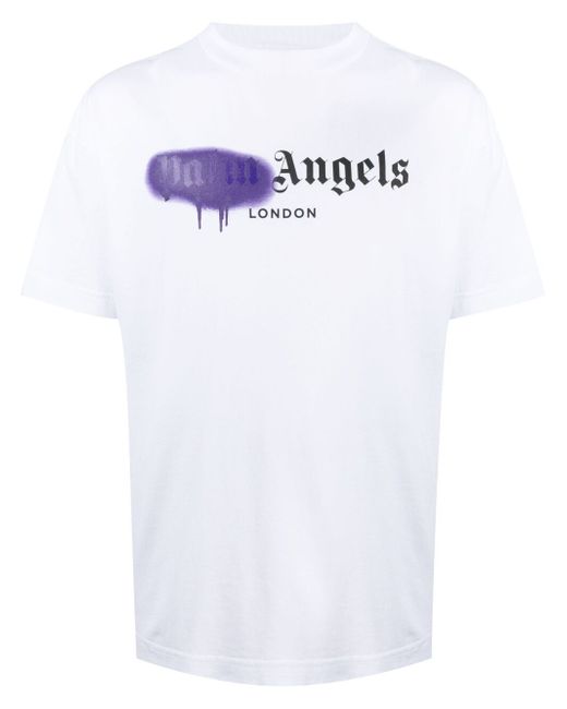 Palm Angels spray paint-print T-shirt