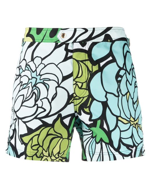 Tom Ford floral-print swim shorts