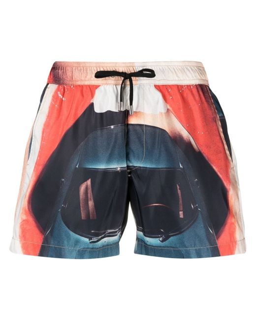 Limitato graphic-print drawstring swim shorts