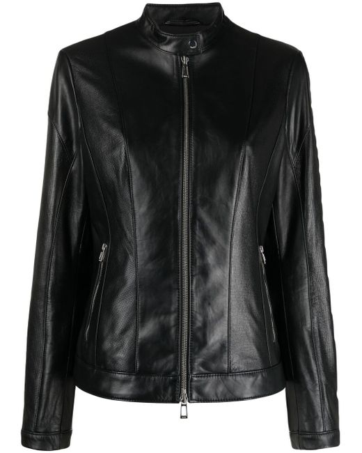 Hugo Boss zip-up leather jacket
