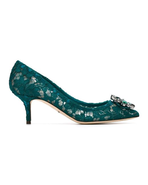 Dolce & Gabbana lace pumps with crystals
