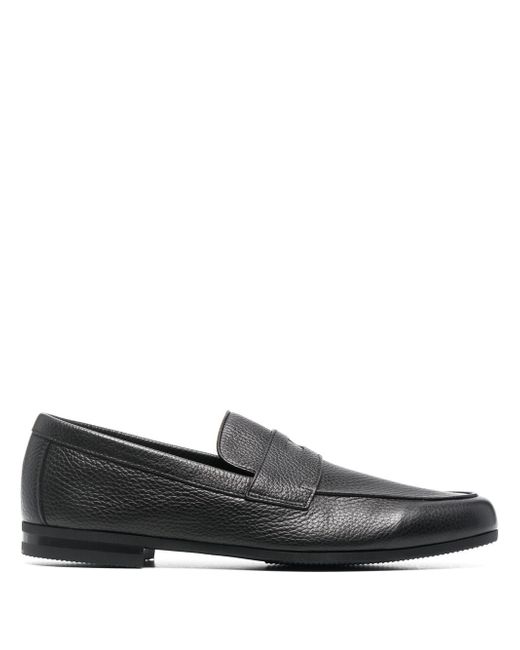 John Lobb grained leather loafers
