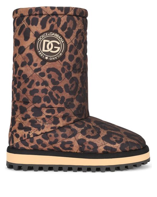 Dolce & Gabbana leopard-print boots