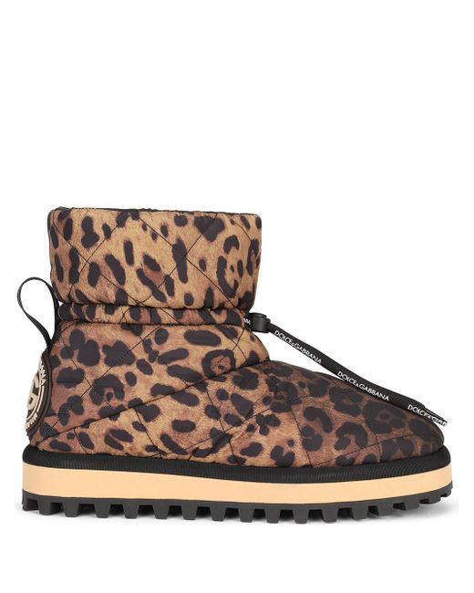 Dolce & Gabbana City leopard-print ankle boots