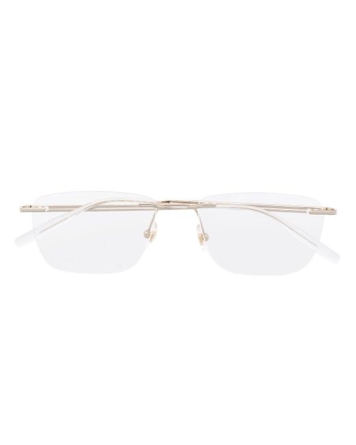 Montblanc polished rectangle-frame glasses