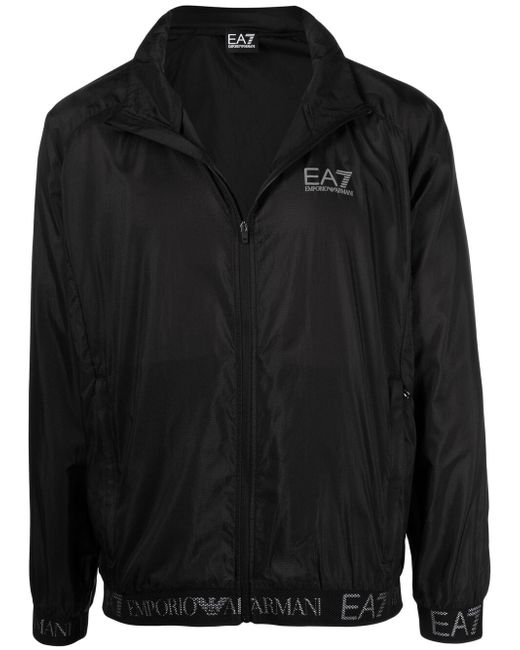 Ea7 logo-embellished shell jacket