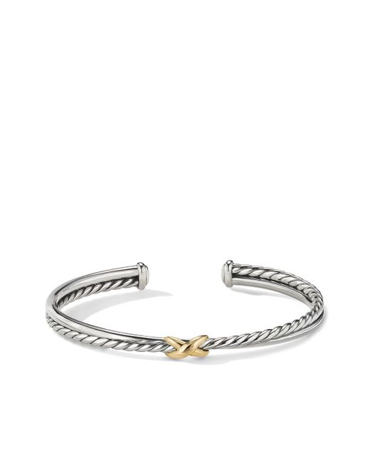 David Yurman 18kt yellow gold X cuff bracelet