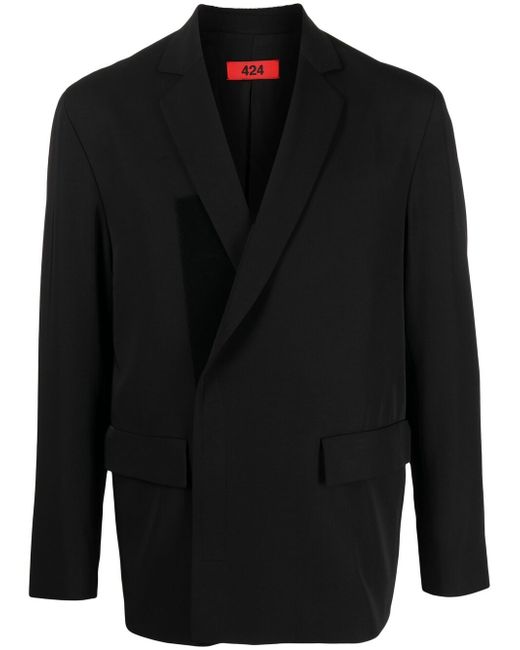 424 double-breasted touch-strap blazer