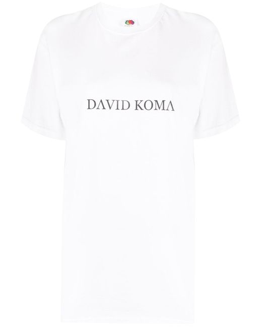 David Koma logo print T-shirt