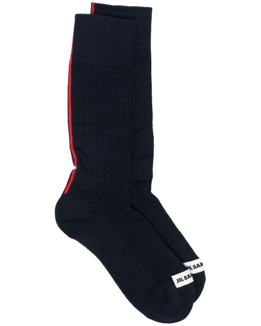 Jil Sander rear-stripe logo socks
