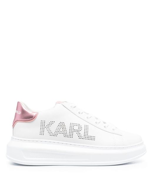 Karl Lagerfeld studded logo low-top sneakers