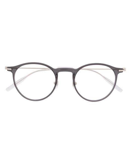 Montblanc polished round-frame glasses