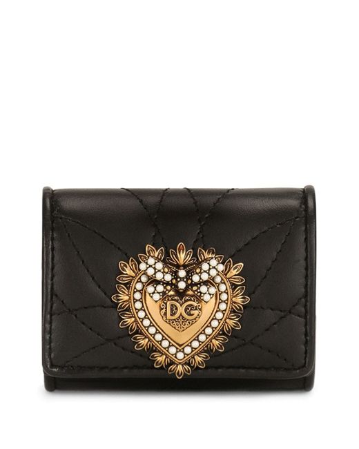 Dolce & Gabbana logo-plaque quilted pouch