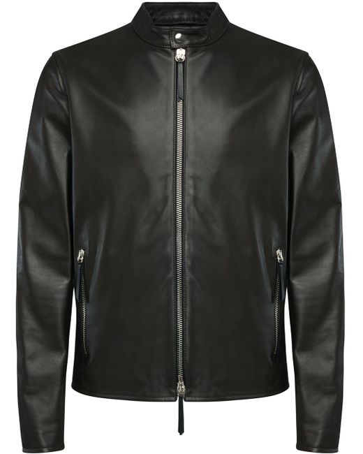 Giuseppe Zanotti Design leather zip-up jacket