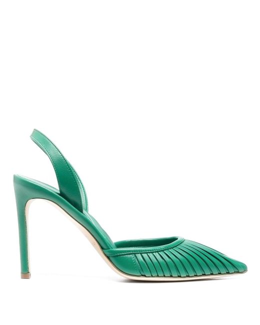 Del Carlo pleat-detail pointed pumps