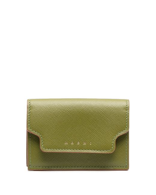 Marni Saffiano leather tri-fold wallet