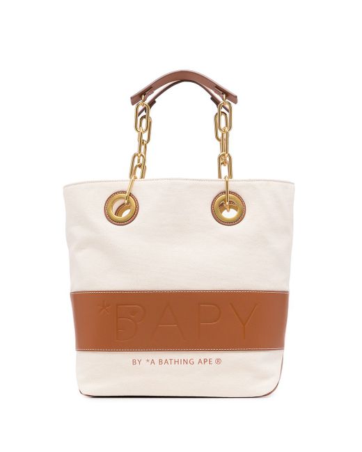 Bapy By *A Bathing Ape® BAPY BY A BATHING APE logo-embossed panelled tote bag