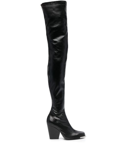 Peter Do square-toe thigh-high boots