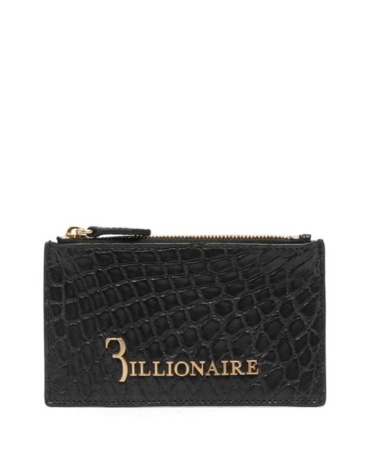 Billionaire croc-effect coin purse