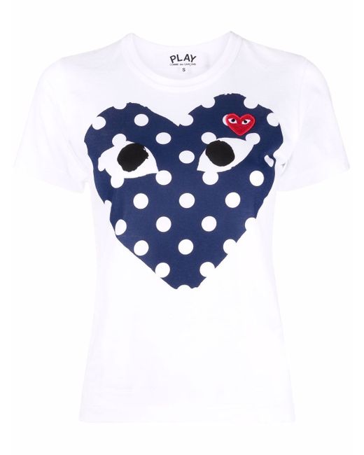 Comme Des Garçons Play heart logo printed T-shirt