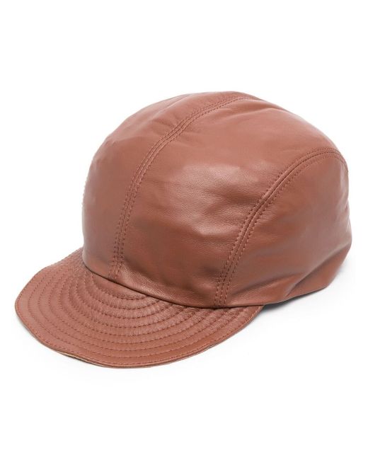 Sunnei leather baseball cap